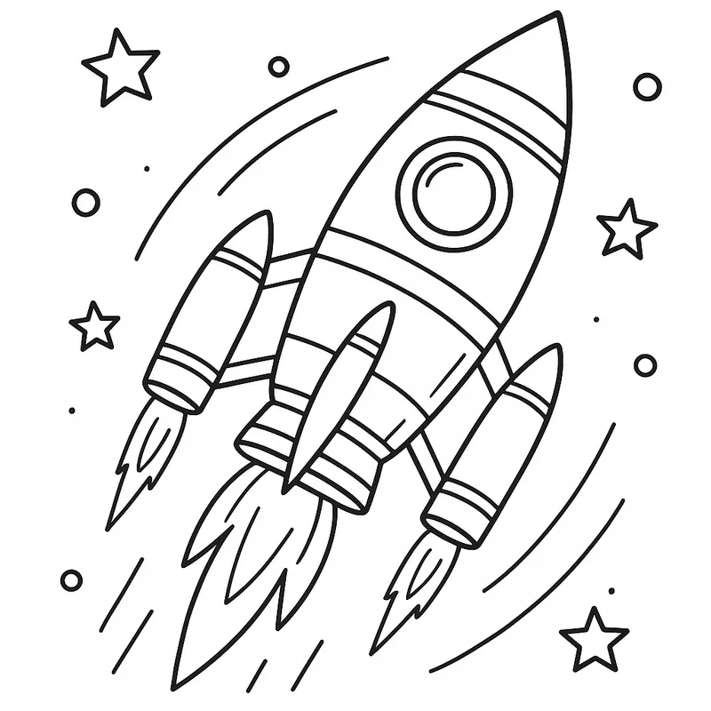 A mighty spaceship Coloring Page